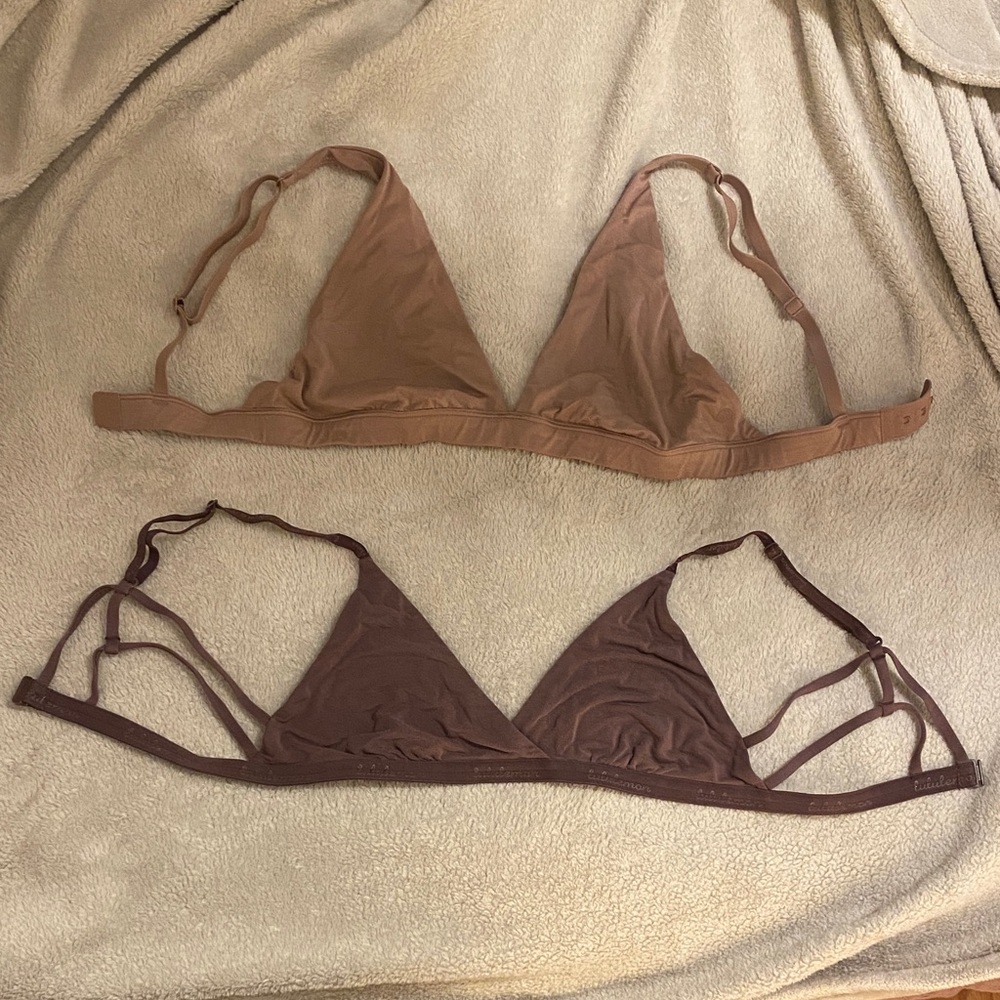 lululemon athletica Tan and Brown Triangle Bralette Duo